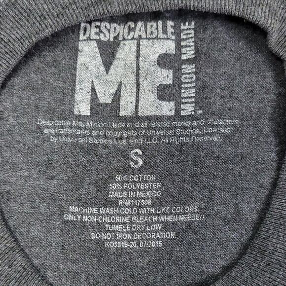 Despicable Me Kids Small Trouble For Hire Long Sleeve Crew Neck Tee Shirt - Picture 4 of 4